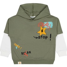 Civil Boys Stop Yıldız Baskılı 6-9 Yaş Sweatshirt