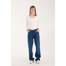 Kare Yaka Altdan Çıt Çıtlı Body - Kare Yaka Body Likralı
