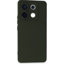Techno Guru Poco X6 Kılıf Içi Kadife Kaplı Nano Silikon Kapak - Koyu Yeşil