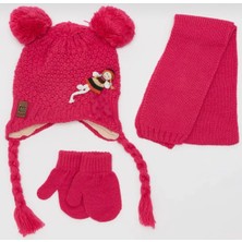 Laviyonsa Kız Çocuk ve Bebek Atkı & Bere & Eldiven Takımı