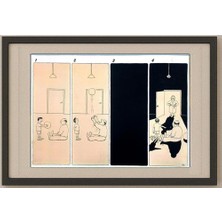 Karikatural Yuri Ochakovsky 43x30cm Orijinal Karikatür Tablo