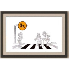 Karikatural Taufan Galaxy 29X21CM Orijinal Karikatür Tablo