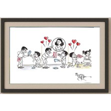 Karikatural Vendra Gopalaksrishna 29X21CM Orijinal Karikatür Tablo
