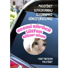 Alışveriş Kurdu Acemi Sürücü Yeni Sürücü Sticker Su Geçirmez Sticker Araba Motor Duvar Cam Etiket Sticker