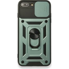 Techno Guru iPhone 8 Plus Kılıf Kamera Koruma Sürgülü Şık Pars Tank Sert Silikon Kapak