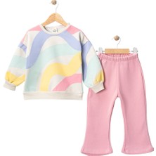 BeU Kids 440947 Kız Çocuk 3 Iplik Rainbow Soft Eşofman Takımı