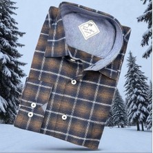 Eren Style Klasik %100 Cotton Uzun Kollu Terletmeyen Kışlık Flanel Kumaş Çok Renkli Gömlek (Regular Kalıp)