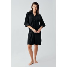 Artış Collection Kısa Kollu Düğmeli Esnek Viskoz Elbise 17102