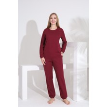 Etoile %100 Pamuk Petek Örgü Kumaş Uzun Kol Manşetli Cepli Kadın Pijama Takımı 98520