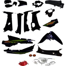 Monero Cub Kalipso - Çelik Kaporta Seti Komple Siyah Far + Stop + Sinyal Dahil