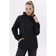 Freemen Kadın Su Geçirmez Ve Rüzgara Dayanıklı Astarlı Kapüşonlu Yağmurluk - Rüzgarlık