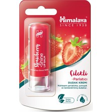Himalaya Parlatıcı Dudak Kremi, Lip Balm, Çilek, Kayısı Çekirdeği Yağı, NEMLENDIRICI,%100 Doğal Renk, Silikon Içermez, 4,5 gr