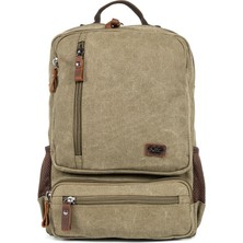 Necati Çanta Taşımanız Gereken Her Şey Için: 17 Inç Yağmur Geçirmez Kanvas Sırt Çantası" Haki