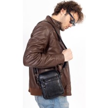 Necati Çanta Zarif ve Şık Çok Gözlü Hakiki Deri Omuz Çantasıyla Günün Her Anında Hazır Siyah