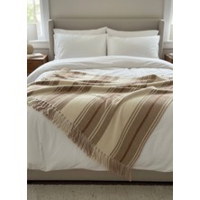 Erdilhome Stripe Scotch Çift Kişilik Battaniye Camel