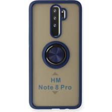 Xiaomi Redmi Note 8 Pro Kılıf Montreal Yüzüklü Silikon Kapak - Lacivert - FKU9026-2685