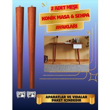 Orçin Ahşap 70 cm 2 Adet Konik 4 Renk Seçeneği Masa&sehpa Ayakları