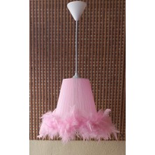 Onay Pembe Kumaş Avize M-309 Yatak Odası Çocuk Odası Genç ve Bebek Odası Avize Aydınlatma Sarkıt