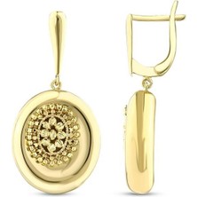 Assos Pırlanta Altın Tasarım Küpe - 14K