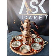  el yapımı %100 bakır kahvaltı seti ve bakır çaydanlık