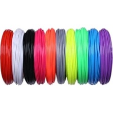 İthalattan Filament 3D Kalem Yazıcı Için 10RENK 10METRE= 100METRE