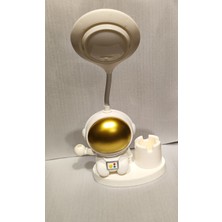 Ada Çanta Kırtasiye Astronot Figürlü Kalemlik Bölmeli Şarjlı Masa/gece Lambası