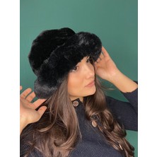 Laviyonsa Kürk Kenarlı Yumuşak Bucket Kışlık Şapka