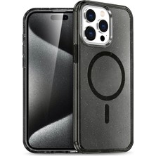 Casetify  Apple iPhone 16 Pro Max   Glow Simli Standlı Lens Hediyeli Kılıf Kapak - Siyah
