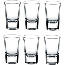 Paşabahçe 6'lı Boston Shot Bardak Seti Cam Malzeme ile Kahverengi Renkli Şık Tasarım