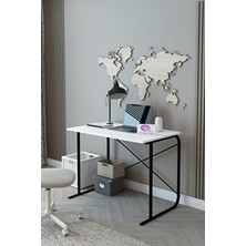 Morpanya Desk Metal Çalışma Masası Laptop Bilgisayar Masası Ofis Masası 60X100 cm Beyaz
