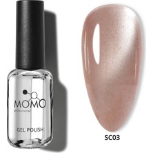 Momo Professional Korean Silky Cat Eye, Kedi Gözü Oje, SC03 Sütlü Kahve, 10 ml