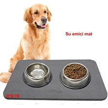 Geldimicom Diatomite Kedi Köpek Suluk Altlığı Porselen Malzeme ile Süper Emici Turkuaz Renk