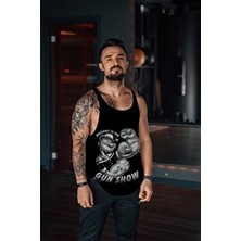 Freeyez Erkek Sporcu Atleti Gun Show Gym Fitness Tank Top Rahat Kesim ve Dokuma Kumaş