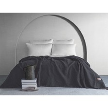 Dantela Lumia Etnik Desen Yatak Örtüsü - Antrasit