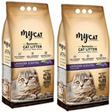 My Cat Mycat Mycat Lavanta Kokulu Topaklaşan Ince Taneli Bentonit Kedi Kumu 10 Lt x 2 Adet