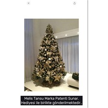 Premium Melis Tansu Yılbaşı Ağacı 210 cm Yeşil Renk Zengin Dallı Yapay Çam Ağacı