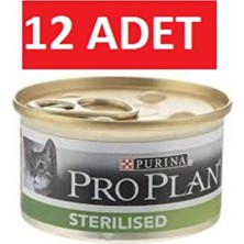 Pro Plan Sterilised Somon Balık Tatlı Kedi Konservesi 85 gr x 12 Adet Yaş Mama