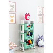 Armarks 3 Katlı Oyuncak Dolabı, Oyuncak Organizeri, Sepetli Oyuncak Dolabı