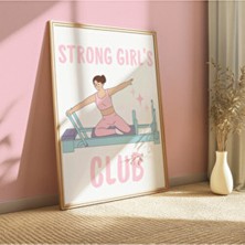 DES VU PRINT Girl's Club Reformer Pilates Posteri