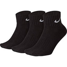 Siyah Nike U V Cush Ankle Unisex Çorap 3'lü Paket ile Rahatlık ve Şıklık
