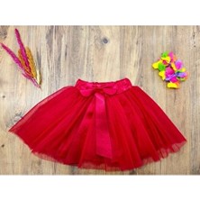 BBA Tulle Store Kırmızı Tütü Etek,kız Çoçuk Kırmızı Etek,23 Nisan Tütü Etek (Astarlı) Tütü Kırmızı Etek
