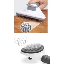 Mobee Otomatik Temizlenen Tuşlu Kedi Köpek Tüy Toplayıcı Fırça Masaj Gri  Premium Kalite