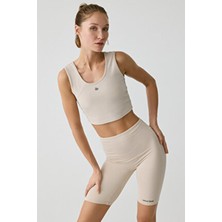 Urban Beat Nayla Kadın Tank Top Sportswear Taş Rengi Büstiyer