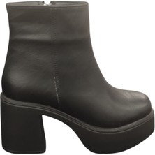 Ventes 914301Z 8 cm Platform Topuk Yandan Fermuarlı Içi Polarlı Günlük Kadın Bot