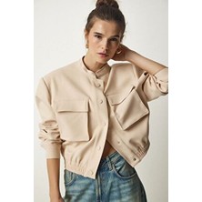 Bomber Ceket Bel Lastikli Tam Kalıp