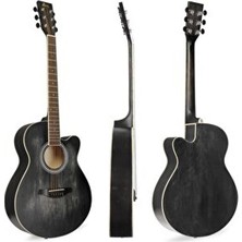 Winzz AF-H00LC 40-Bk Cutaway Akustik Gitar, Kılıf ,askı ,pena