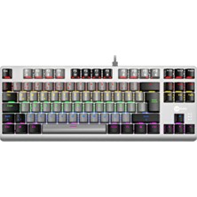 Lenovo Lecoo GK304 Red Switch Rgb Mekanik Türkçe Q Gri Gaming (Oyuncu) Klavye