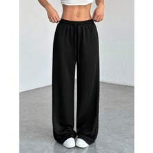 Wkm Kadın Baggy Fit 3 Iplik Beli Lastikli Geniş Paça Eşofman
