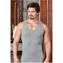 Berrak 3 Adet Erkek Gri Askılı Atlet Nefes Alabilir Dokuma Kumaş ve Hafif Tasarım