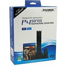 Dobe Playstation 4 Uyumlu Slim Ps4 Pro Fanlı Stand ve Oyun Kolu USB Şarjlı Ps4 Şarj Stand